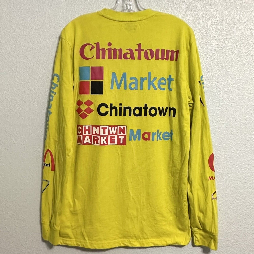 Chinatown Market NASCAR Long Sleeve Yellow Racing T-Shirt  Mens Size Large - Picture 2 of 12